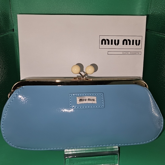 Miu Miu Blue Kisslock Crossbody (VIP NIB) - Picture 2 of 5